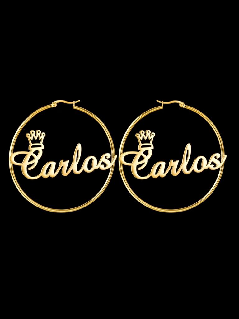 Custom Name Long Chain Threader Earrings For Women Girls Personalization Name Dangle Drop Earring Stainless Steel Jewelry Gift