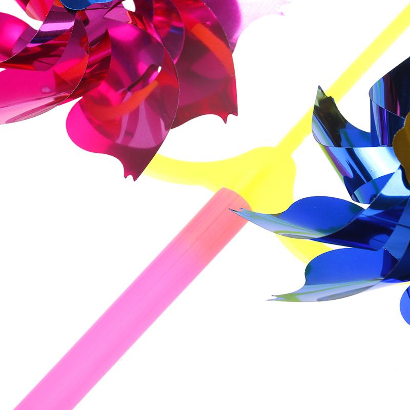 Colorful Diy Sequins Windmill Wind Spinner Home Garden Yard Decoration Kids Toy