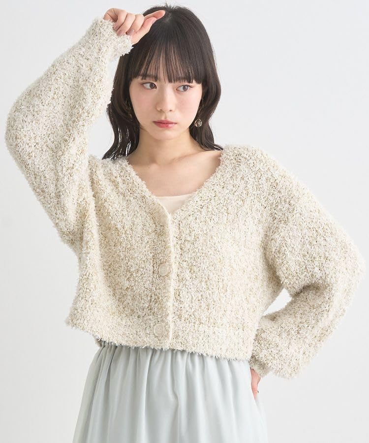 Earth Music Ecology Lily Yarn Short Knit Ivory & Women's Cardigan, 01000166000,