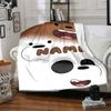 Cute Animal Faces With Cozy Personalized Blanket Customize Text Comfortable Texture Throw For Sofa Couch Office Bed Picnics Ideal For All Seasons