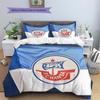 Lufthansa team Pattern Bedding Home Decoration Birthday Gift (1 * duvet cover + 2 * pillowcase, without core)