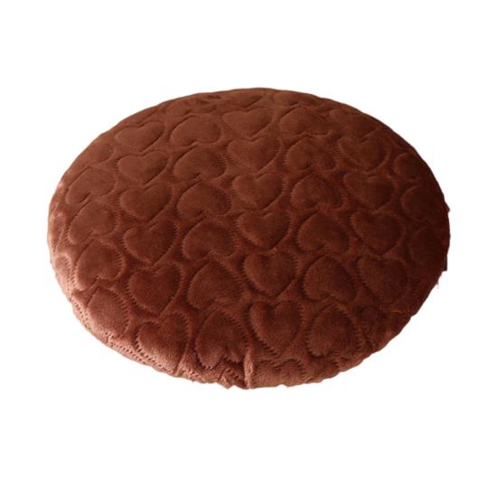 

Круглый чехол для табурета с тисненым узором в виде сердечек, мягкая фланель, эластичная лента, нескользящая подушка для сиденья, чехол для стула, аксессуар для табурета