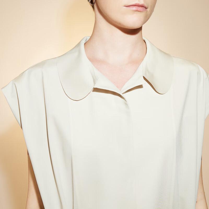 LESS Women's Lapel Sleeveless Short Vest