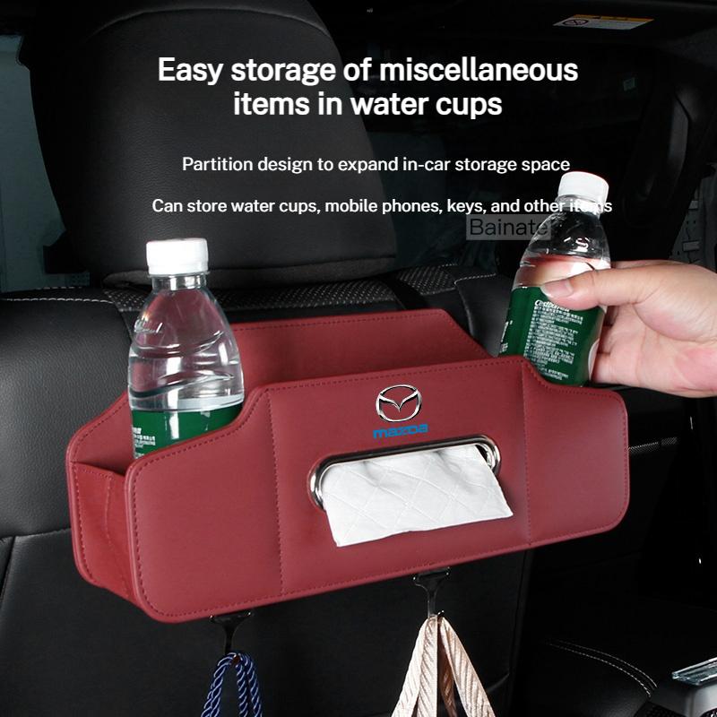 For Mazda 2 3 5 6 SKYACTIV Atenza Axela Demio CX-3 CX-5 CX5 CX7 CX-7 CX-9 CX8 MX-5 Car Seat Back Multi-Functional Storage Box FF25