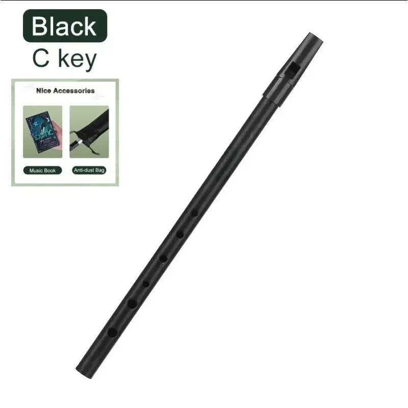 Autentyczna 6-otworowa gwizdawka irlandzka w tonacji C/D, piszczałka tin penny whistle, idealny tradycyjny irlandzki instrument muzyczny