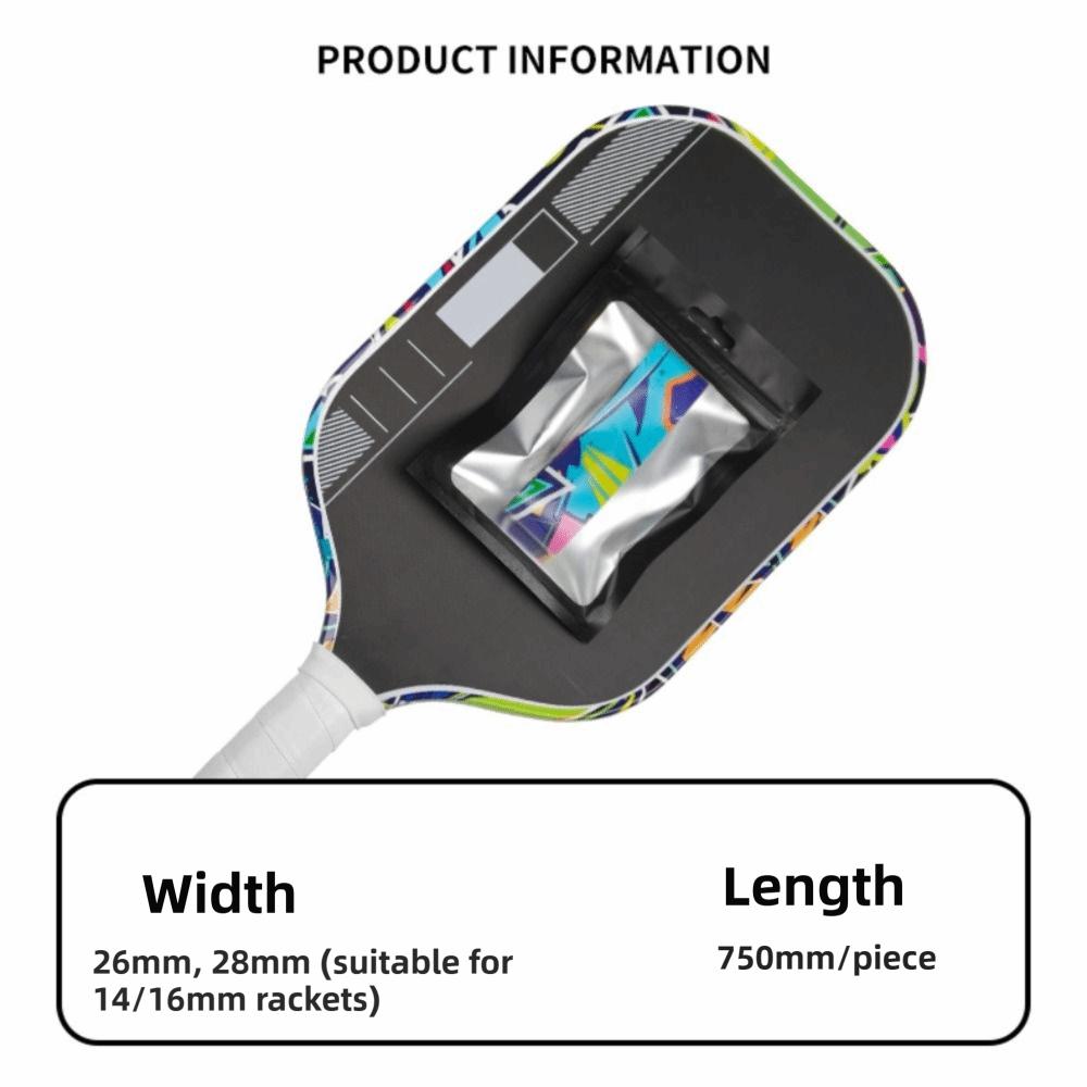 1PC Random Graffiti Pickleball Racket Edge Sticker Scratch-proof Anti-fall Paddle Head Edge Tape Shock Absorption Decor