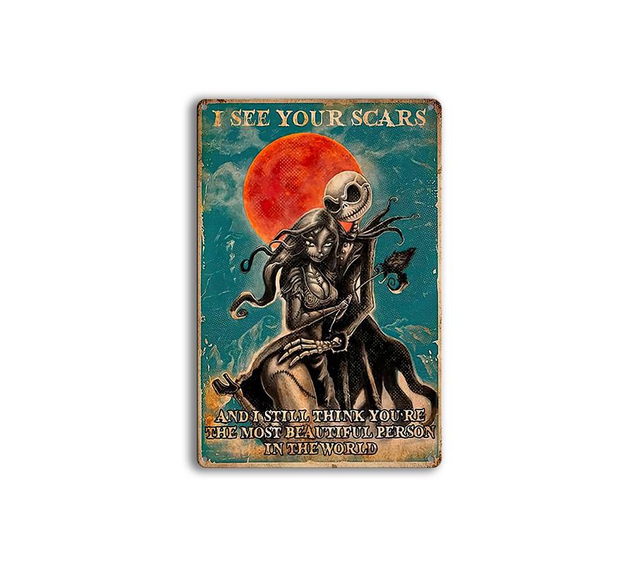 Anime Skeleton Wall Painting Vintage Metal Poster Board Modern Aesthetics Home Decoration Tin Sign Bar Garage Decor Plate Sign