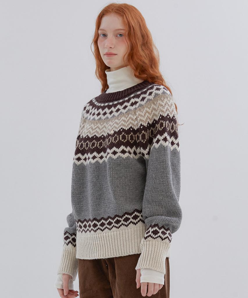 ANOETIC Anc Nordic Pullover Knit_Grey