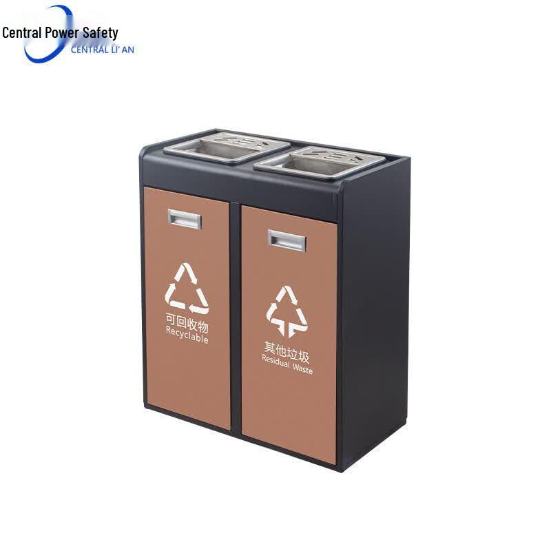 ZHLA Outdoor Classified Stainless Steel Ashtray Trash Bin