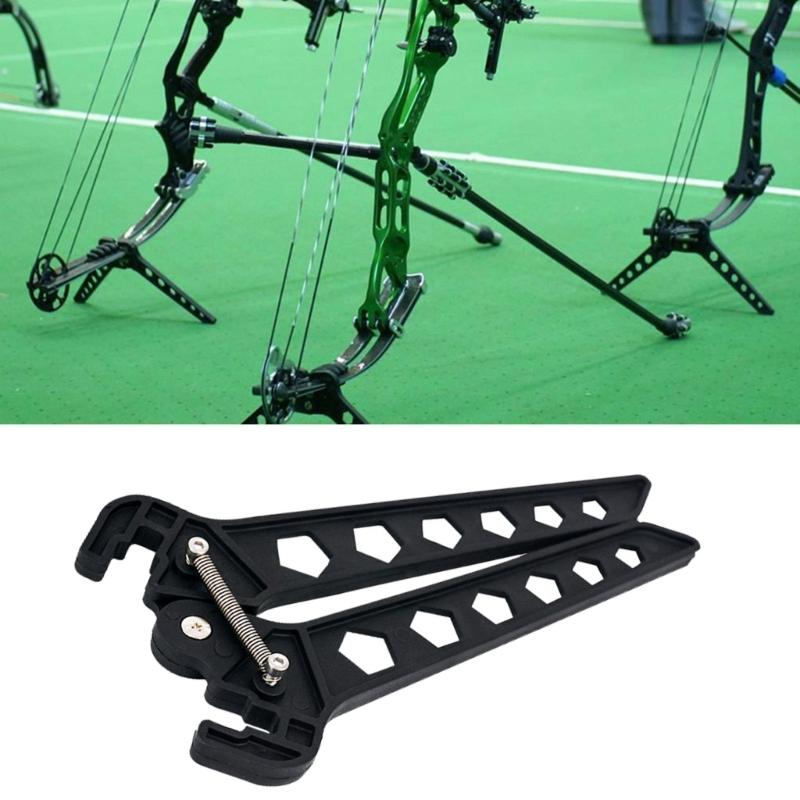 Archerys Kickstand Compound Bow Kick Stand Holder Scissor Legs Rack Bracket Support for Shooting Ranges Targets Hunting