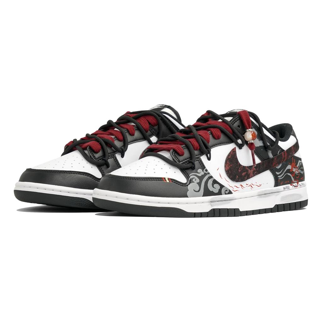 Nike Dunk Kaleidoscope, Mystical Age Flame Ink, Shopping Bag Abrasion Resistant Low Top Skateboard Shoes Unisex DD1391-100(Team113-S-BOX)