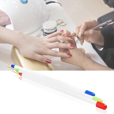 Nail Pen Non-deformation 3 Different Length Bristles Acrylic Professional Nail Art Liner Brush for Girlfriend