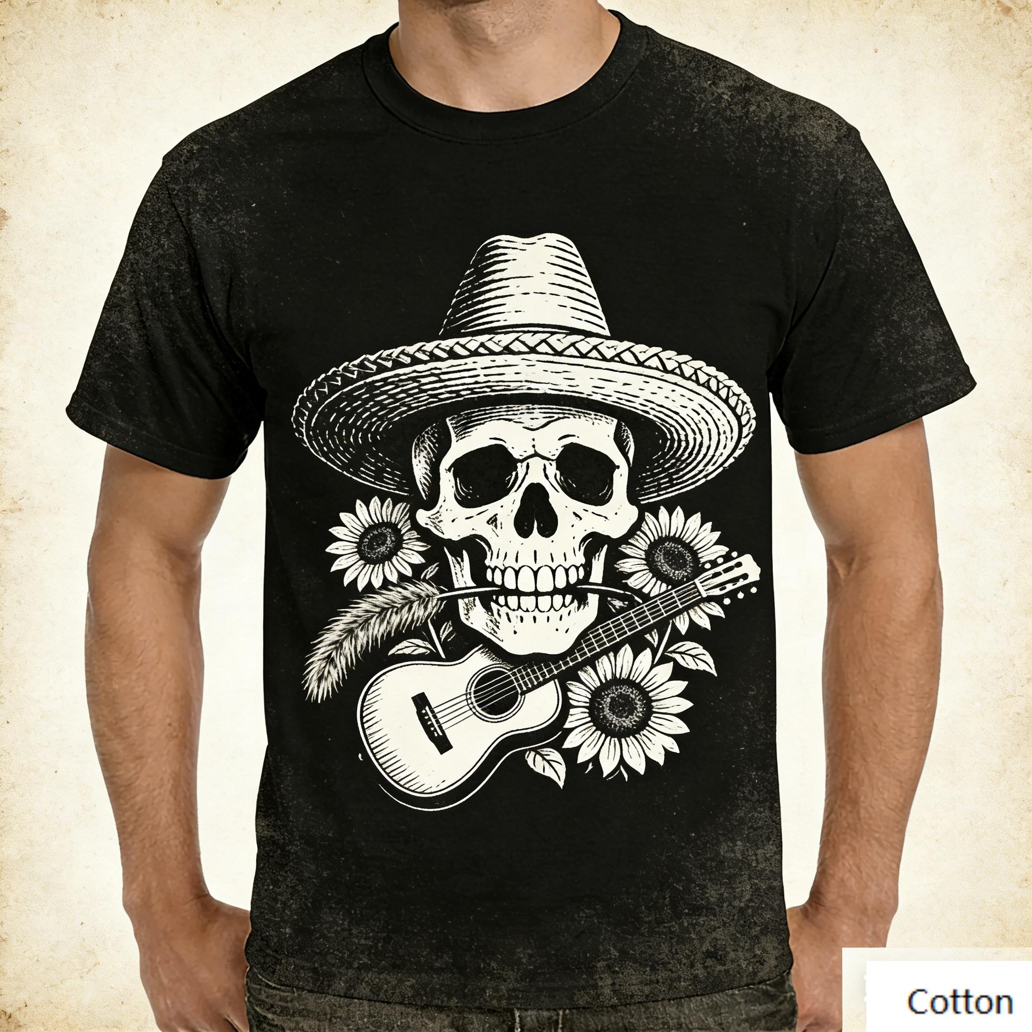 Edgy Biker Gothic Style Black Cotton T-Shirt, Bold Skeleton Wrench Print, Casual Oversized Unisex Short Sleeve Tee S разноцветный