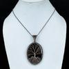 Shungite Pendant, 999 Copper Wire Wrapped Gemstone Jewelry, Handmade Tree Of Life Pendant, For Mother Day