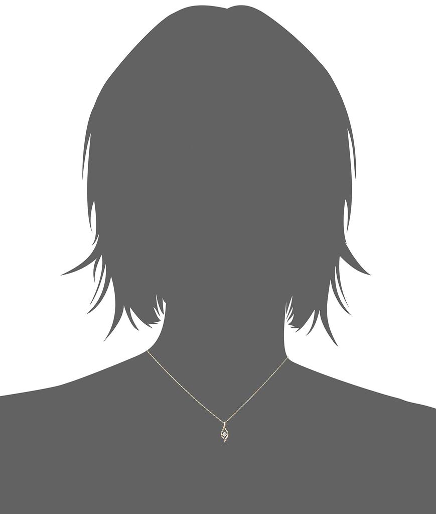 [Estelle] [Official] [Amazon.co.jp Exclusive] Women's Necklace In 10K Yellow Gold with Diamonds and a Drop Motif (Product Code: 0344-1407-0014-0000)