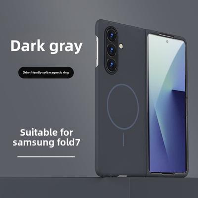 Coque de téléphone magnétique pour Samsung Galaxy Z Fold 7 6 5 4 ZFold7 Z Fold6 Fold5 Sans cadre pour Magsafe Mince Housse de protection dépolie