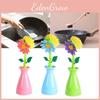 Handle Long Flower Pan Brush Storage Bottle Cleaner Creativity Decoration Tool