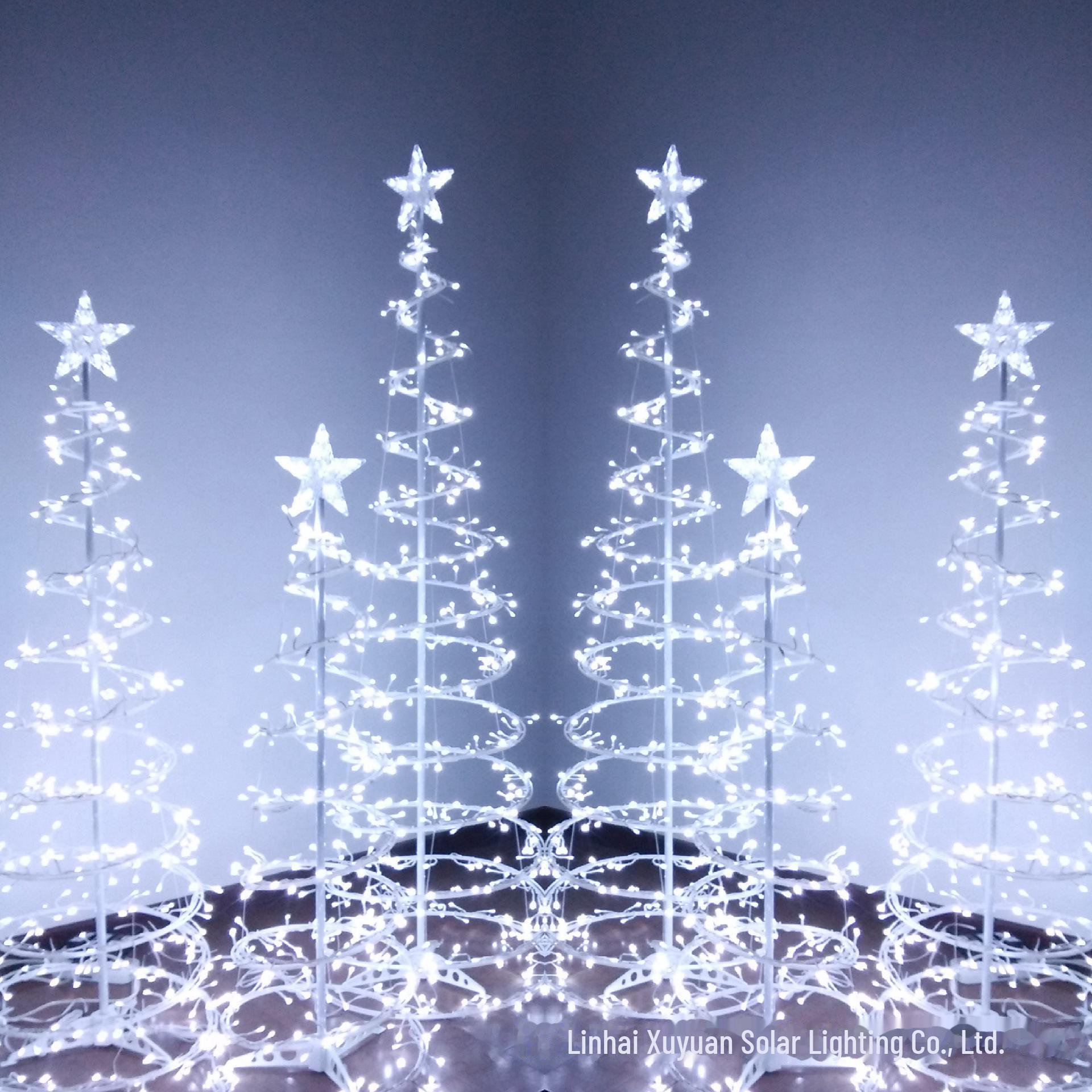 

DIY наружные водонепроницаемые светодиодные 3D-огни для рождественской елки - спиральные и конусные конструкции 180cm 480led чистый белый