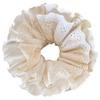 Elegant 2025 French Lace Scrunchie – Four-Layer Design for Stylish Low Ponytails and Buns