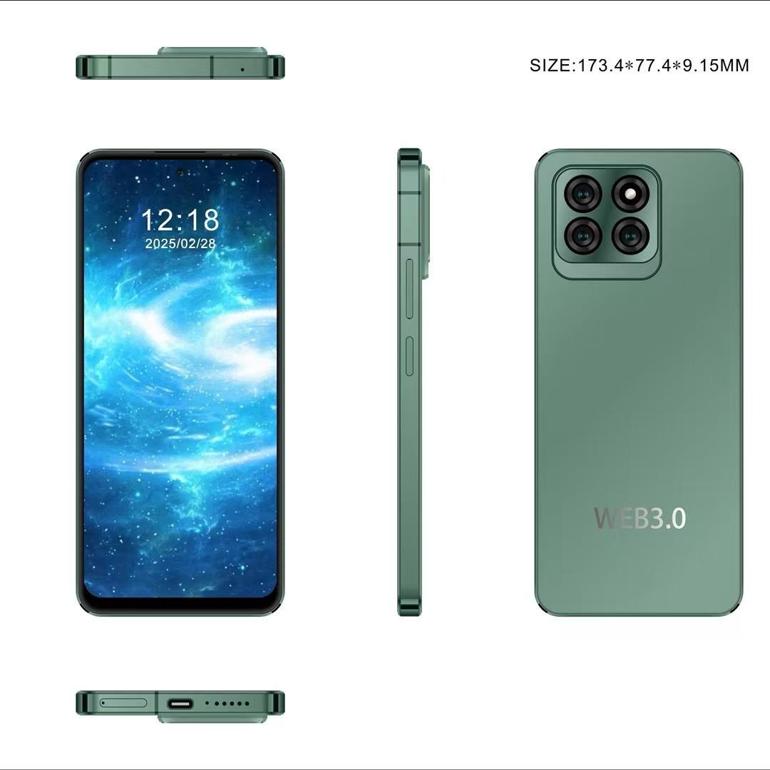 

High-End Overseas WEB4.0 Smart 5G MTK8200 Large Screen Blockchain Mobile Phone 12GB RAM + 256GB Storage