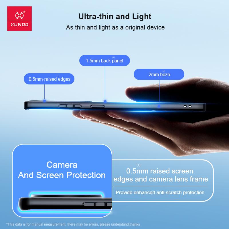 Xundd For Samsung Galaxy S24 Ultra S24 Plus Case Transparent Phone Cover Shockproof Protective Shell Plain Slim Thin Clear Cases