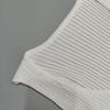 2026 Spring/Summer Women's Lace-up Ribbed Knit Crop Top - Solid Color, Sexy Style 