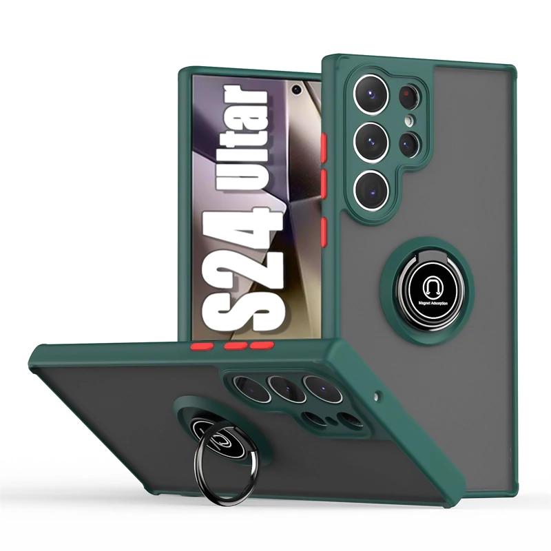 Magnetic Case For Samsung Galaxy S25 S24 S23 S21 S20 Ultra FE Ring Holder Funda For Samsung S24 S22 Note 10 Plus 20 Ultra Cover