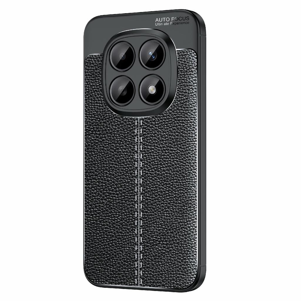 For Xiaomi Poco M8 5G/Redmi Note 15 5G (Global) Case Litchi Texture TPU Flexible Phone Cover, Black