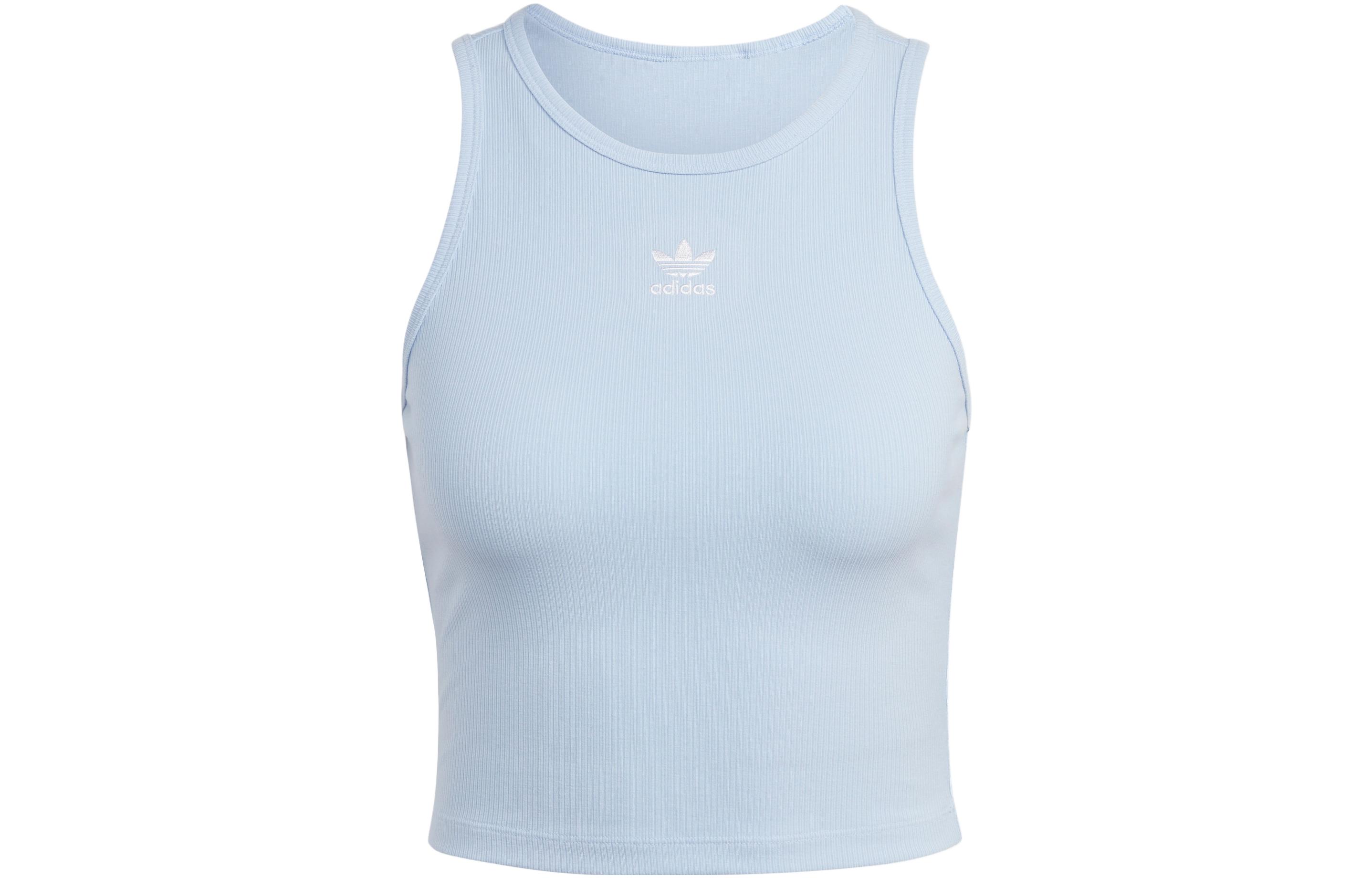 Adidas Originals RIB TANK Top Women s Light Pink Blue IL9626 XS
