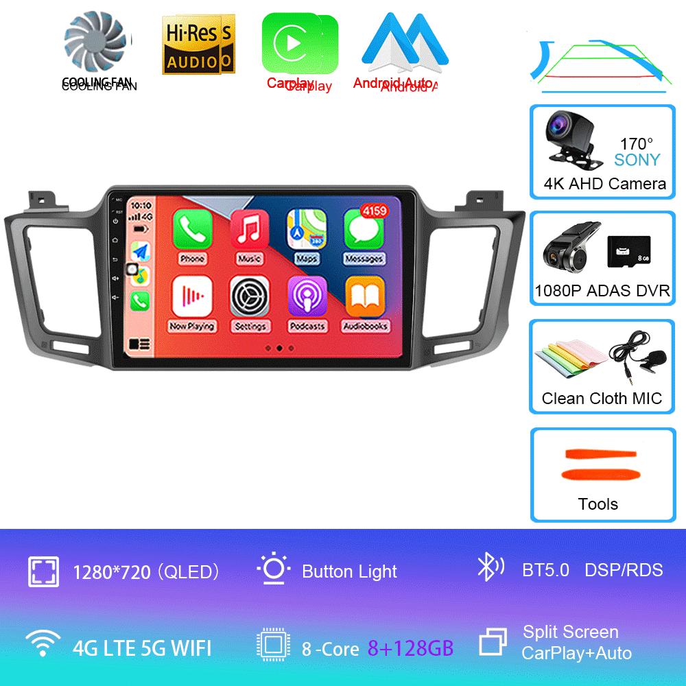 Android 14 Car Radio For Toyota RAV4 RAV 4 2013 - 2017 Multimedia Video Player 4G Carplay GPS Stereo Head Unit Auto