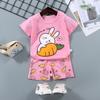 Childrens Short-Sleeve Sets Cotton Boys T-Shirts Baby Summer Clothing Girls Shorts Infant Clothing Summer Clothing