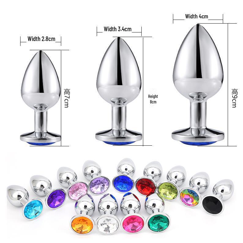 Unisex Metal Anal Plug Dilator for Couples - SM Adult Toy