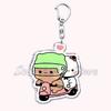 Cute Bubu Dudu Love Keychains Couple Bear Panda Acrylic Keyring for Accessories Bag Pendant Key Chain Jewelry Fans Lovers Gifts
