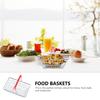 2 Pcs Snack Basket Stainless Steel Food Container Bar Supply Holder Trays Restaurant Storage Fried Practical Snacks Tool