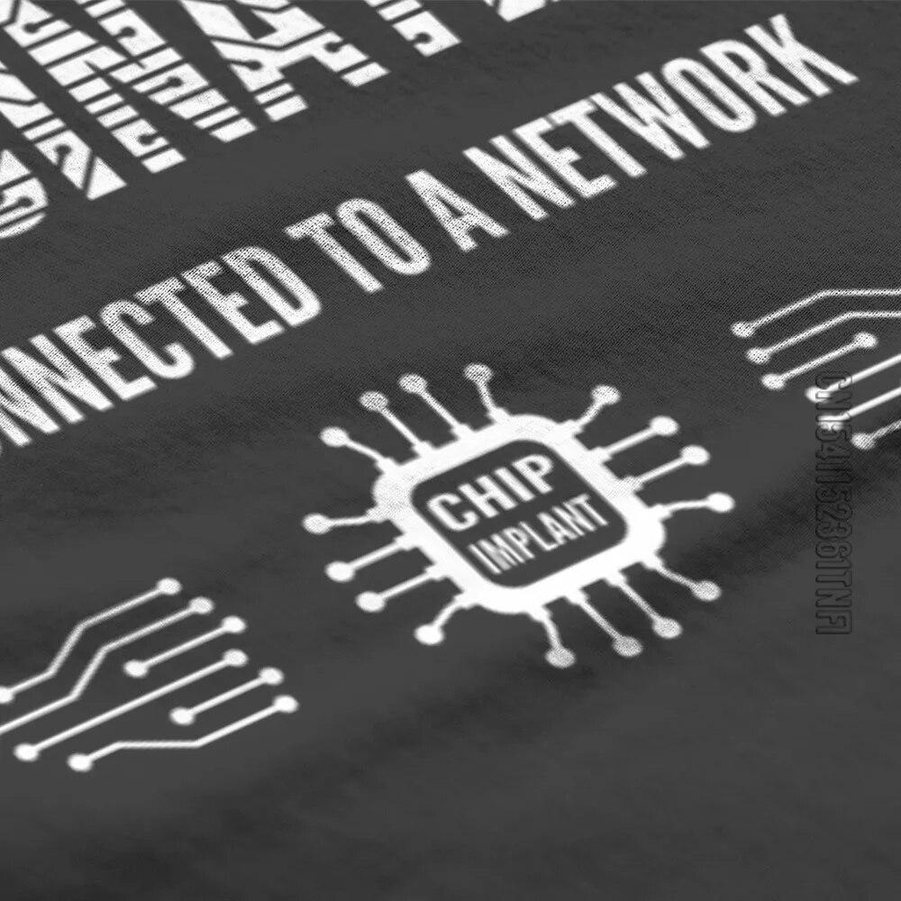 Connected Network Survived And Vaccinated T Shirt Vintage Male Grunge Plus Size O Neck Tee Shirt Top Harajuku Unisex Streetwear