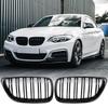 Pentru BMW Seria 2 F22 F23 F87 M2 2014-2018 Negru Lucios Grilaje Nas Dublu Bara Față Mașină Accesoriu Styling Mașină Grilaje Racing