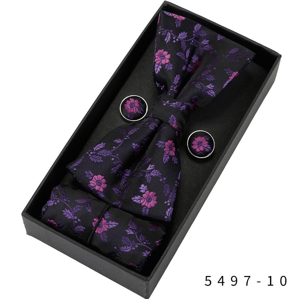 Men's Formal & Casual Bow Tie, Cufflinks, and Pocket Square Set - Korean Style for Weddings & Events
