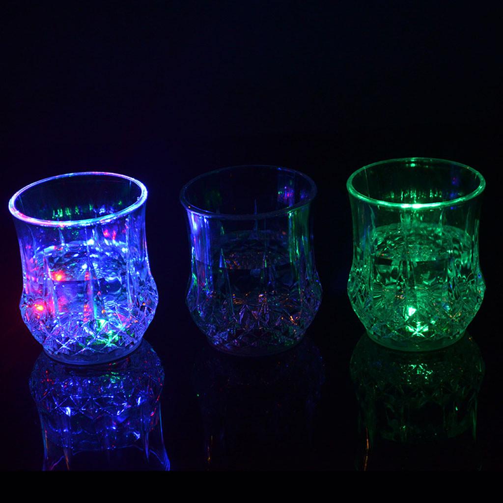 1PC Colorful LED Glowing Beer Cup Induction Flashing Wine Glass Party Bar Drink Cup