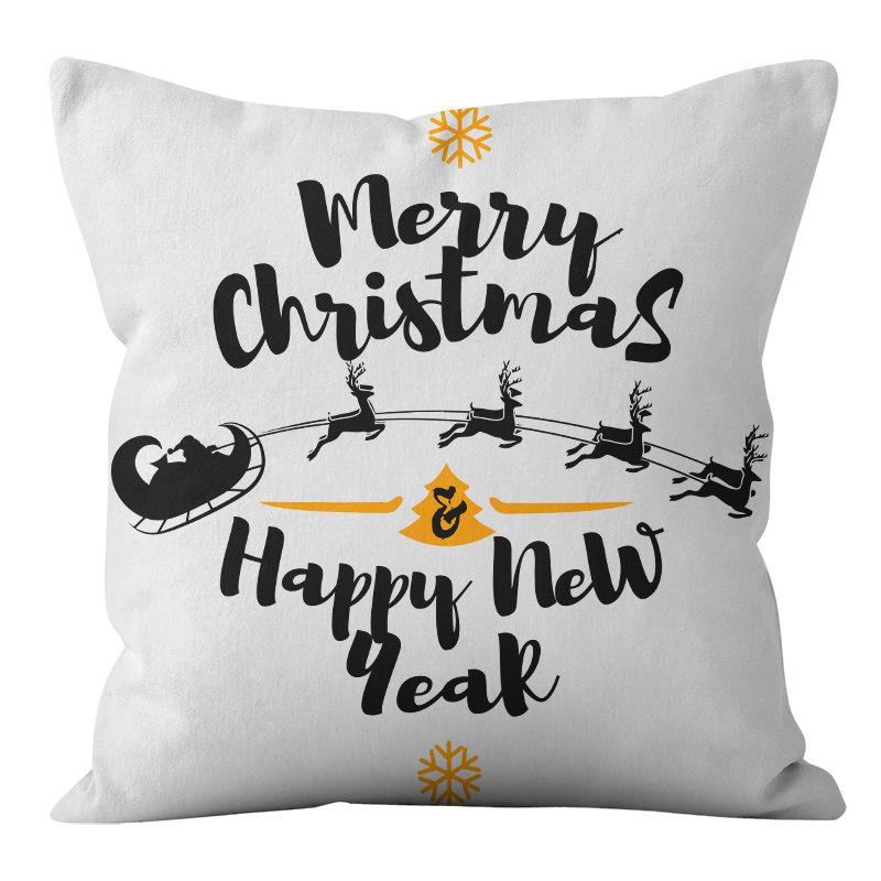 

Рождественская наволочка, праздничное новогоднее украшение, диванная подушка, простая мультяшная буквенная автомобильная наволочка 40x40cm