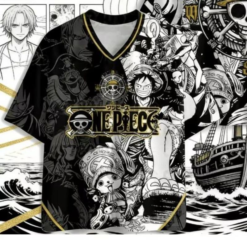 New Summer Japanese Anime One Piece Zoro Luffy Quick-Drying T-Shirt Plus Size for Men Women Children's Top Jersey Gift