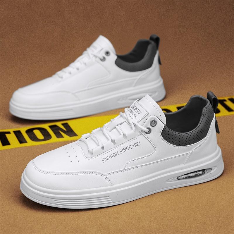 мужская обувь летняя новая кожаная нескользящая рабочая обувь низкая маленькая белая — фото 8