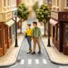 1/64 Scale Resin Miniature Couple Figure For Realistic Model Train Architectural Scene Decors And Collectible Display