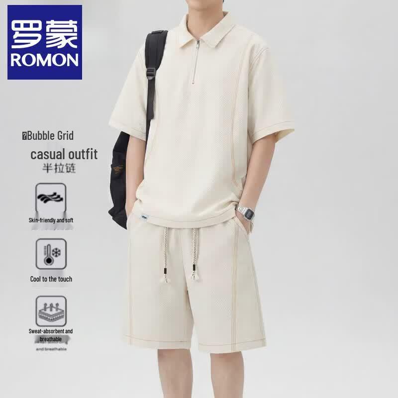 Luomen Men s Summer Short Sleeve Tops & Sets 2XL