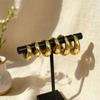 8/10/12mm Minimalist Tapered Stainless Steel Huggie Hoop Earrings For Women Gold Color Chunky Teardrop Unisex Korean Jewelry