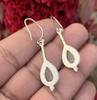 925 Sterling Silver Prehnite Gemstone Drop Earrings, Yellow Faceted Stone Dangle Earrings For Women