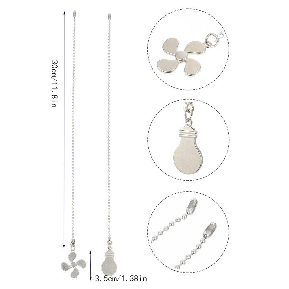 Metal Ceiling Fan Pull Chain Fan Shape Chandelier Pull Chain Fan Extension Chain  Decorative