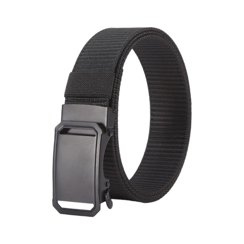 

Automatic Button Work Belt Solid Nylon Material Lightweight Design For Professional And Casual Wear чорний