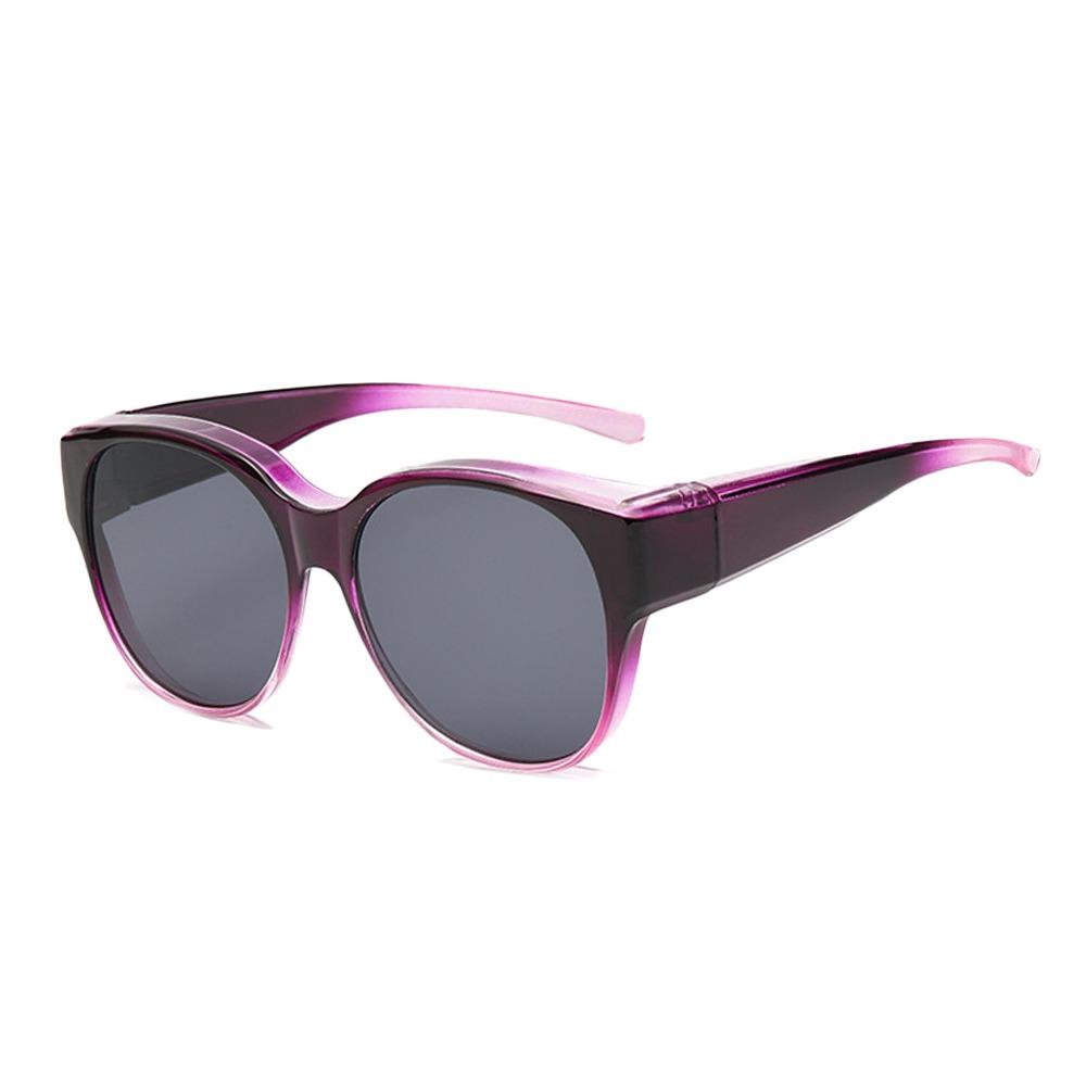 Summer UV Protection Driving Sunglasses Round Frame Y2K Fit Over Sunglasses Retro Wear Over Glasses for Women Men
