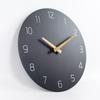 Frameless Wooden Wall Clock 30cm with Silent Quartz Movement Battery Operated for Bedroom Study and Office Walls