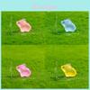 Vibrant Resin Night Glow Miniature Pig Figurine For Diy Fairy Garden Decor